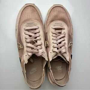 Nike Waffle One Fossil Stone Leopard Sneakers Size 8 Neutral Suede Mesh Trainers